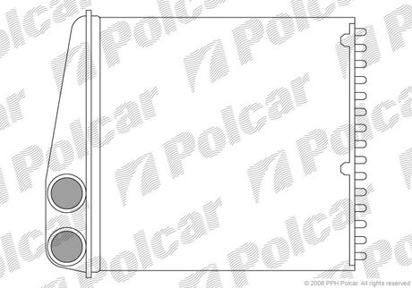 2707N8-2 Polcar Радиатор пічки Nissan Micra K12 1.0 16V 2002/11>/Renault Clio II, III 1.0-1.6 01.03-