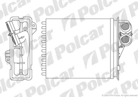 2800N8-1 Polcar Радiатор пічки Dacia Logan 04-