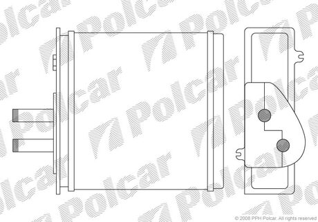 3017N8-1 Polcar Радиатор пічки Fiat Punto 1.2-1.7 94-00