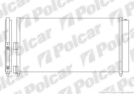 3022K8C5 Polcar Радиатор кондиціонера Fiat Doblo 1.3-1.9 JTD 01-