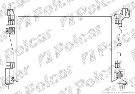 302408-3 Polcar Радиатор охолодження Fiat Grande Punto 1.2-1.4 05-
