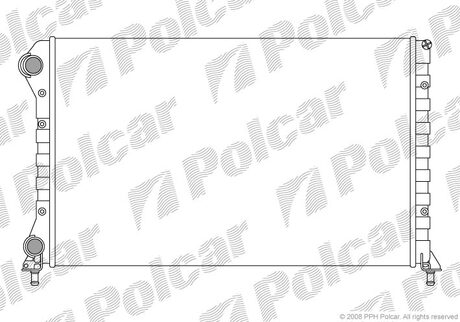 304008A4 Polcar Радиатор двигуна Fiat Doblo 1,9 D 01- (+AC)
