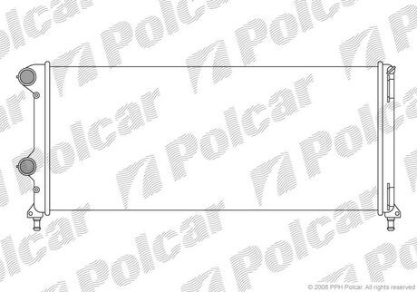 304008A5 Polcar Радиатор Fiat Doblo 1.9JTD 05/01- (+AC)