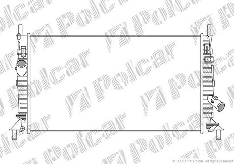 320208-2 Polcar Радиатор охолодження Ford Focus C-Max 2.0TDCi 03-