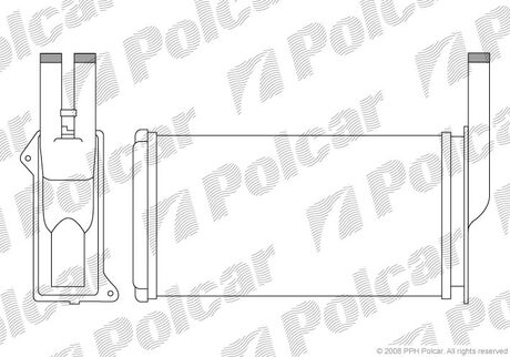 Радiатор пiчки Ford Scorpio I,II, Sierra 82- Polcar 3214N81 (фото 1)