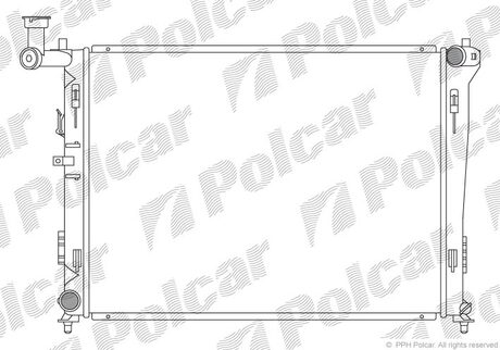 4015081 Polcar Радиатор охолодження Hyundai I30 1.4i-2.0i 07-/Kia Ceed 07-