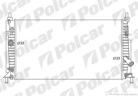 454208-1 Polcar Радиатор основний Mazda 3 1.6-2.0 2009-