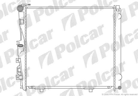 502408 Polcar Радиатор охолодж.(основний) DB W124 85-96 M103/M104