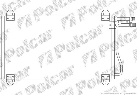 5062K8C1 Polcar Радиатор кондиціонера DB Sprinter 95-