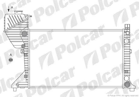 506308A1 Polcar Радиатор основний MB Sprinter 2.2-2.7CDI 00-06