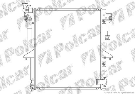 527908-4 Polcar Радиатор охолодження двигуна MITSUBISHI L 200 2.5D 11.05-12.15