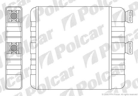 5508N8-1 Polcar Радиатор пічки Opel Astra G (Behr) 98-