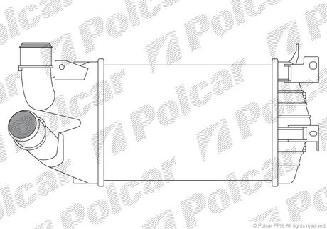 5509J8-3 Polcar Интеркулер Opel Astra H, Zafira B 1.3D/1.7D/1.9D 03.04-04.15