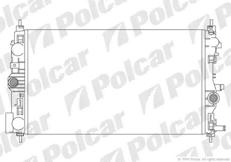 551108-6 Polcar Радиатор двигуна CHEVROLET CRUZE OPEL ASTRA J, ASTRA J GTC, CASCADA, ZAFIRA C 1.7D/2.0D 12.09-