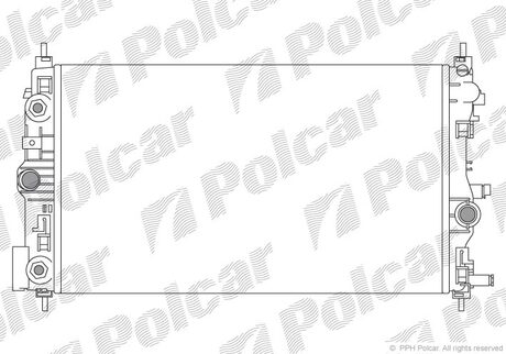 551108-7 Polcar Радиатор охолодження (AT) Opel Astra J,Zafira C 2.0D 12.09