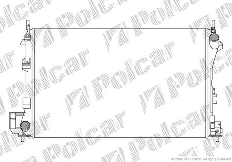 551808A2 Polcar Радиатор охолодження Fiat Croma Opel Signum, Vectra C Saab 9-3, 1.8-3.2 04.02-