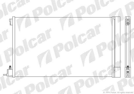 5520K8C1 Polcar Радиатор кондиціонера Opel Insignia 1.6-2.8 07.08-