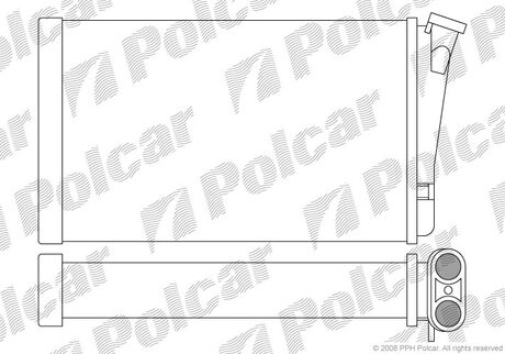 5527N81 Polcar Теплообмінник (опал. салону) Opel Omega B 94-00