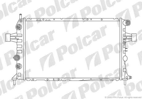 556008-1 Polcar Радиатор охолодження Opel Astra G, Zafira A 2.0-2.2 DTI 02-