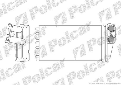 5710N8-1 Polcar Радиатор пічки Peugeot 307 -03