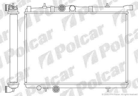 572308-2 Polcar Радиатор (авт.) 133038 PEUGEOT 1330H5 206 4I93