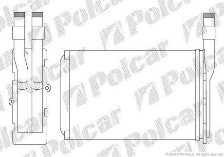 6005N8-1 Polcar Радiатор пiчки Renault Espace/5/9/11 84-91