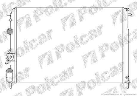 601108A1 Polcar Радиатор Dacia Logan, Logan MCV/Renault Megane I,Scenic I 1.5D-2.0 03.96-