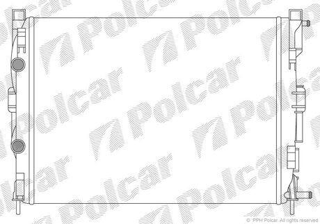 601208B2 Polcar Радиатор Renault Megane II, Scenic/Grand II 1.4-2.0 11.02-