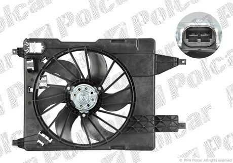 601223W3 Polcar Вентилятор охолодження двигуна Renault Megane II 1.5dci 03-09