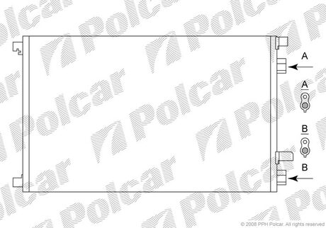 6012K8C1S Polcar Радиатор кондиціонера Renault Megane 1.5dCi 05-