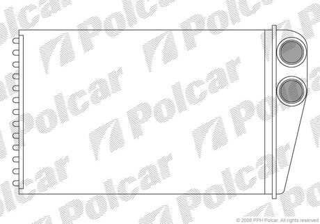 6012N8-1 Polcar Радиатор пічки Renault Megane II 1.9 dCi 2002/09 >
