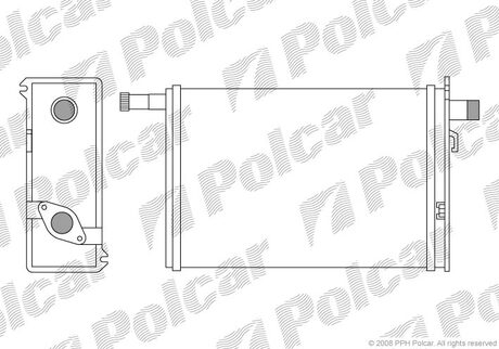 6022N8-1 Polcar Радиатор обігріву Opel Vivaro/ Renault Trafic I/II