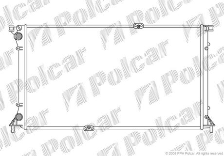 602608A4 Polcar Радиатор охолодження Renault Trafic 2.5 dCi 02- (+AC)