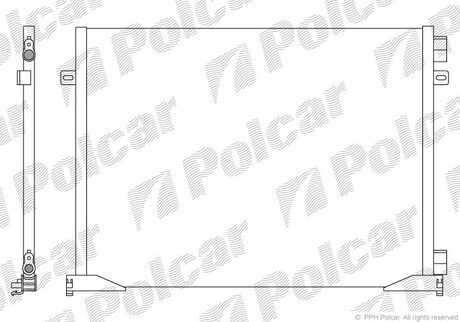 6026K8C1S Polcar Радиатор кондиціонера Renault Trafic/Opel Vivaro 1.9 dCi, 2.0 16V 01-