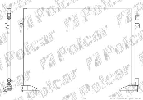 6027K8C3S Polcar Радиатор кондиціонера Opel Vivaro A Renault Trafic II 1.9D/2.0/2.0D 08.01-