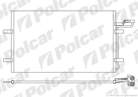 9042K8C2S Polcar Радиатор кондиціонера Volvo C30, C70 , S40 , V50 1.6-2.0D 12.03-12.12