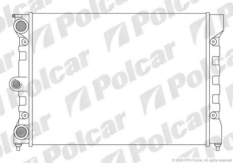 953408A1 Polcar Радиатор VW Golf/ Jetta / Passat II 82-88, Polo II 81-83