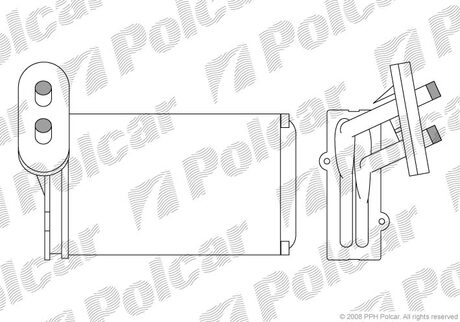 9534N81 Polcar Радиатор пічки VW Golf/Jetta/Passat -93