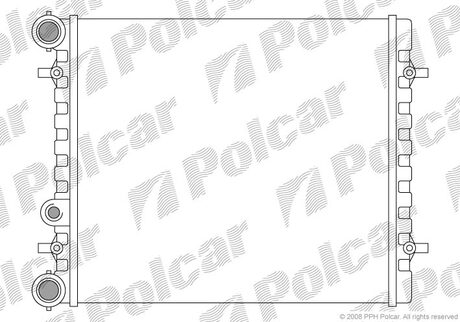 954108A1 Polcar Радиатор Skoda Octavia 1.4/1.6 09.96-