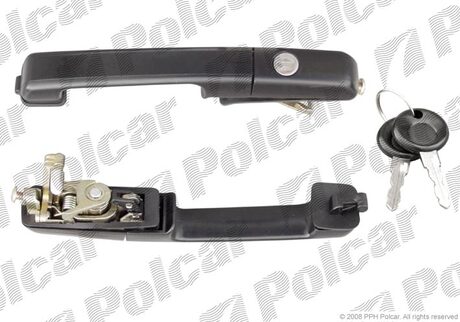 9546Z-41 Polcar Ручка передней левой двери VW Passat B3 88-93, комплект с 2 ключами 357837205B/C/D