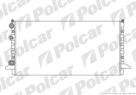 954708A3 Polcar Радiатор охолодження VW Passat 1.9D/TD/TDI 10/93-9/96 (AAZ/1Z)