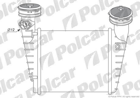 9548J8-2 Polcar Радиатор інтеркулера VAG Superb/Passat 1.8T AWT 2001-