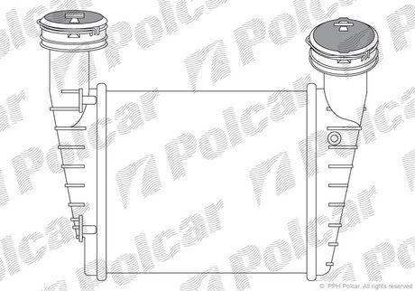 9548J85 Polcar Радиатор повітря(Інтеркуллер)