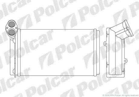 9550N8-3 Polcar Радiатор пічки VW Sharan/Ford Galaxy/Seat Alhambra 1.8-2.8 03.95-03.10