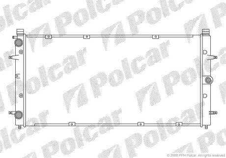 956608A2 Polcar Радиатор охолодження двигуна VW T4 1.8-2.5TD
