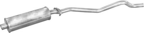 1725 POLMOSTROW Глушитель, алюм. сталь, середн. часть Opel Kadett 84-91 1.2S/1.3N/1.3S/1.4/1.6 k