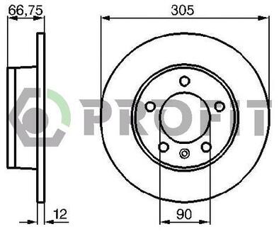 Диск гальмівний PROFIT 5010-1272