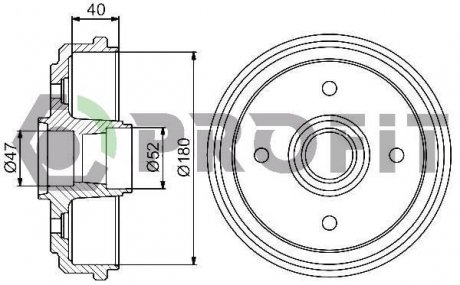 50200015 PROFIT Барабан тормозной