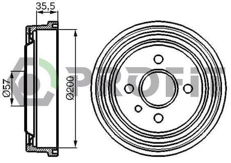 5020-0069 PROFIT Барабан тормозной