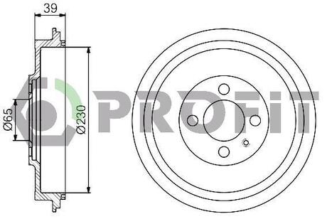 50200092 PROFIT Барабан тормозной
